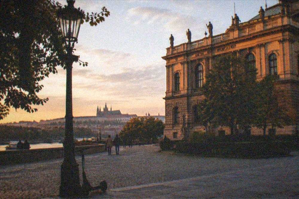 Rudolfinum building on the riverside where several free walking tours meet